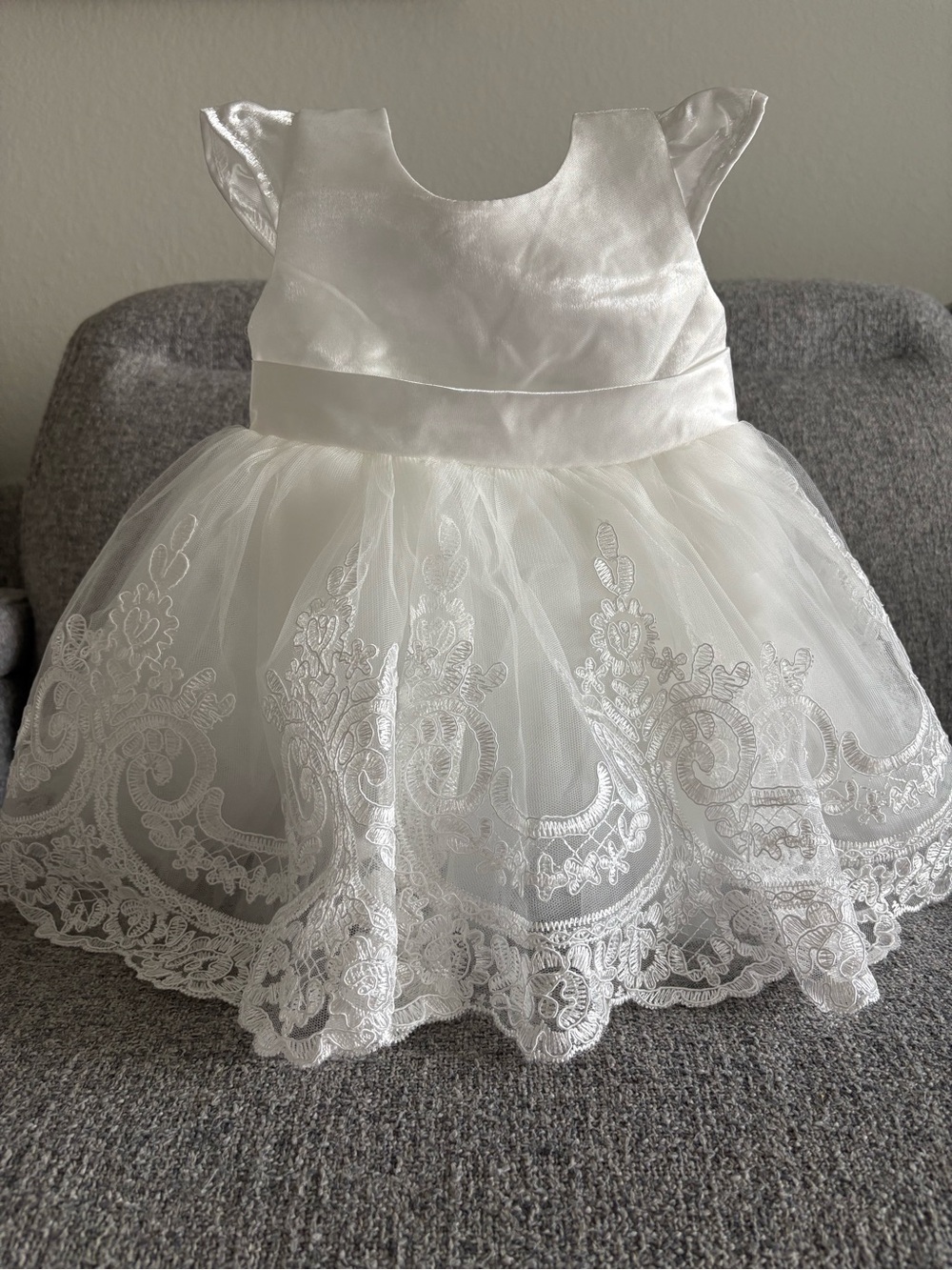 Ivory Lace Tulle Baby Dress